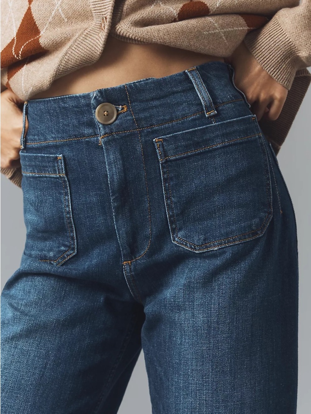 Anthropologie Colette Crop High-Rise Wide Leg Jeans 25 - Picture 2 of 9